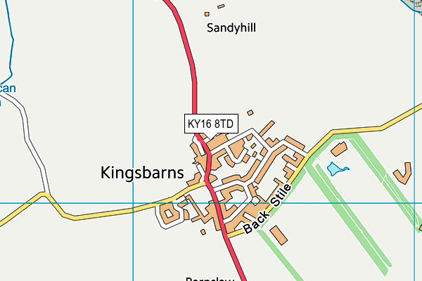 KY16 8TD map - OS VectorMap District (Ordnance Survey)