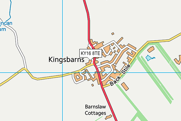 KY16 8TE map - OS VectorMap District (Ordnance Survey)