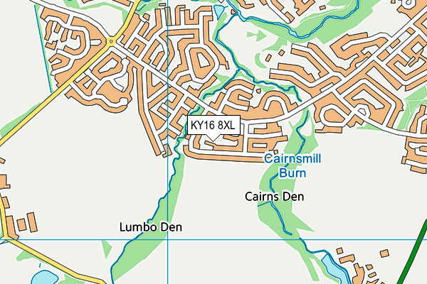 KY16 8XL map - OS VectorMap District (Ordnance Survey) KY16 8XL map - OS VectorMap District (Ordnance Survey)