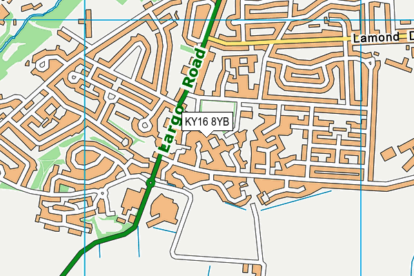 KY16 8YB map - OS VectorMap District (Ordnance Survey) KY16 8YB map - OS VectorMap District (Ordnance Survey)