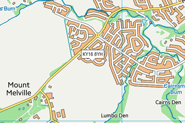 KY16 8YH map - OS VectorMap District (Ordnance Survey) KY16 8YH map - OS VectorMap District (Ordnance Survey)