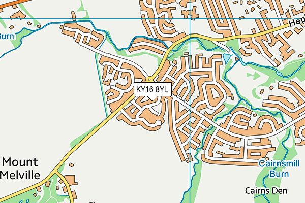 KY16 8YL map - OS VectorMap District (Ordnance Survey) KY16 8YL map - OS VectorMap District (Ordnance Survey)