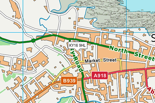 KY16 9HL map - OS VectorMap District (Ordnance Survey) KY16 9HL map - OS VectorMap District (Ordnance Survey)