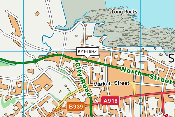KY16 9HZ map - OS VectorMap District (Ordnance Survey) KY16 9HZ map - OS VectorMap District (Ordnance Survey)