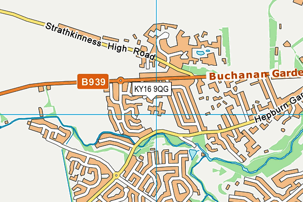 KY16 9QG map - OS VectorMap District (Ordnance Survey) KY16 9QG map - OS VectorMap District (Ordnance Survey)
