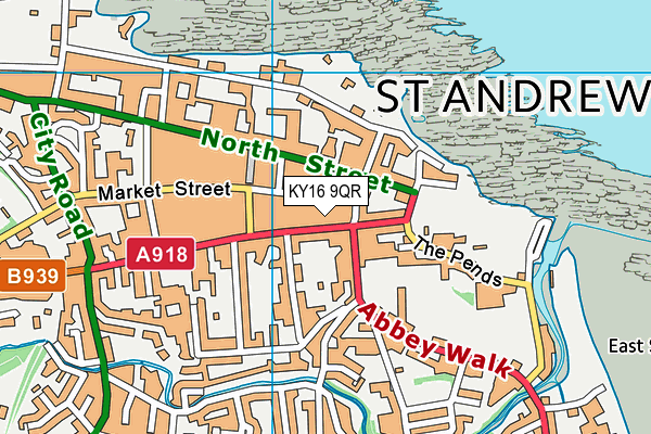 KY16 9QR map - OS VectorMap District (Ordnance Survey) KY16 9QR map - OS VectorMap District (Ordnance Survey)