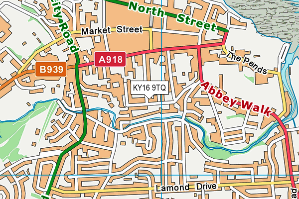 KY16 9TQ map - OS VectorMap District (Ordnance Survey)