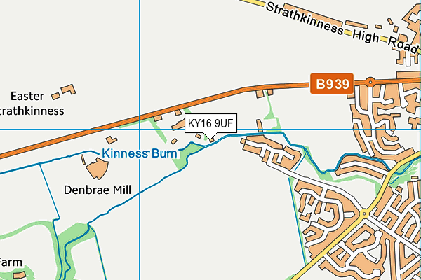 KY16 9UF map - OS VectorMap District (Ordnance Survey)