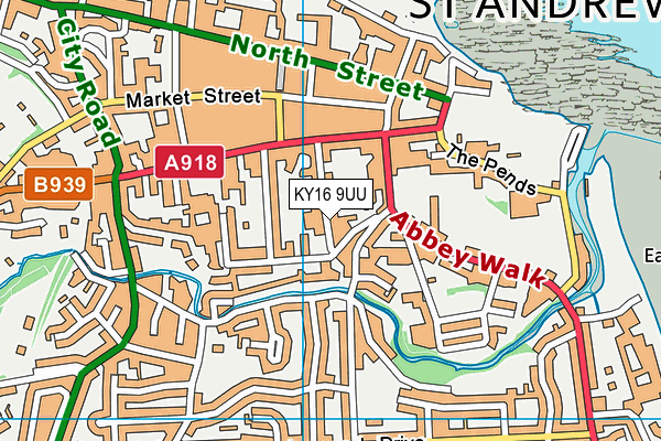 KY16 9UU map - OS VectorMap District (Ordnance Survey) KY16 9UU map - OS VectorMap District (Ordnance Survey)