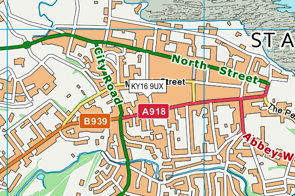 KY16 9UX map - OS VectorMap District (Ordnance Survey) KY16 9UX map - OS VectorMap District (Ordnance Survey)
