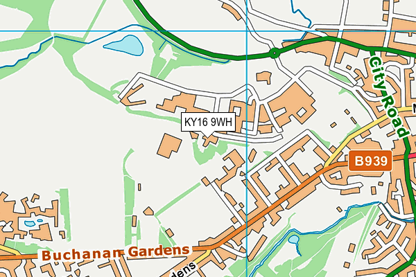KY16 9WH map - OS VectorMap District (Ordnance Survey) KY16 9WH map - OS VectorMap District (Ordnance Survey)