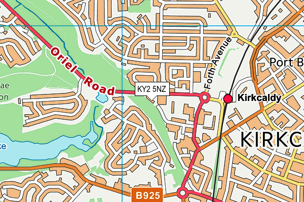 KY2 5NZ map - OS VectorMap District (Ordnance Survey) KY2 5NZ map - OS VectorMap District (Ordnance Survey)