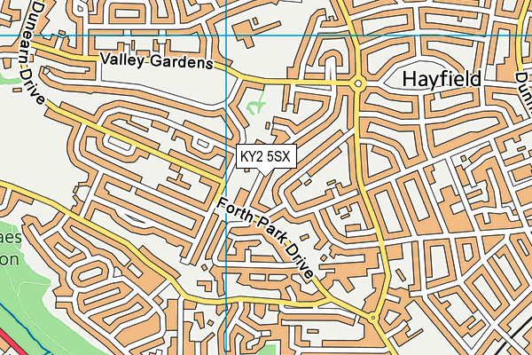 KY2 5SX map - OS VectorMap District (Ordnance Survey) KY2 5SX map - OS VectorMap District (Ordnance Survey)