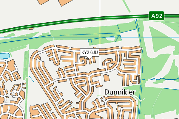 KY2 6JU map - OS VectorMap District (Ordnance Survey) KY2 6JU map - OS VectorMap District (Ordnance Survey)