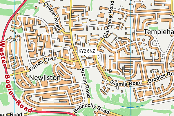 KY2 6NZ map - OS VectorMap District (Ordnance Survey) KY2 6NZ map - OS VectorMap District (Ordnance Survey)