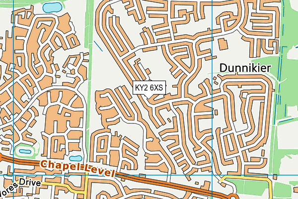 KY2 6XS map - OS VectorMap District (Ordnance Survey) KY2 6XS map - OS VectorMap District (Ordnance Survey)