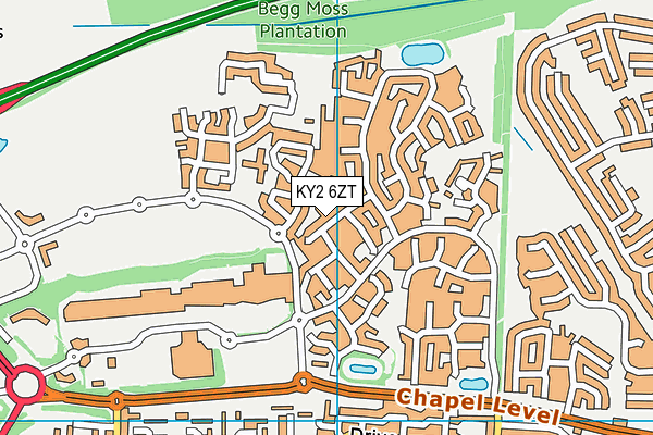 KY2 6ZT map - OS VectorMap District (Ordnance Survey)