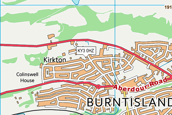 KY3 0HZ map - OS VectorMap District (Ordnance Survey)