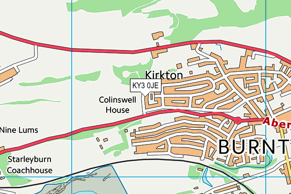 KY3 0JE map - OS VectorMap District (Ordnance Survey)