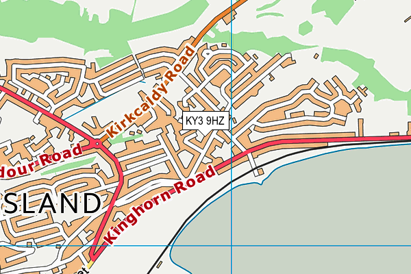 KY3 9HZ map - OS VectorMap District (Ordnance Survey)