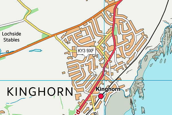 KY3 9XF map - OS VectorMap District (Ordnance Survey)