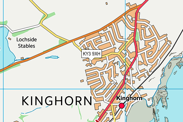 KY3 9XH map - OS VectorMap District (Ordnance Survey) KY3 9XH map - OS VectorMap District (Ordnance Survey)