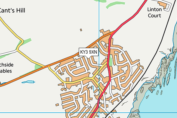 KY3 9XN map - OS VectorMap District (Ordnance Survey) KY3 9XN map - OS VectorMap District (Ordnance Survey)