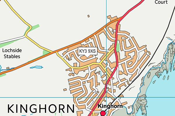 KY3 9XS map - OS VectorMap District (Ordnance Survey)
