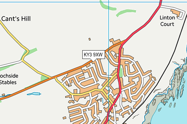 KY3 9XW map - OS VectorMap District (Ordnance Survey) KY3 9XW map - OS VectorMap District (Ordnance Survey)