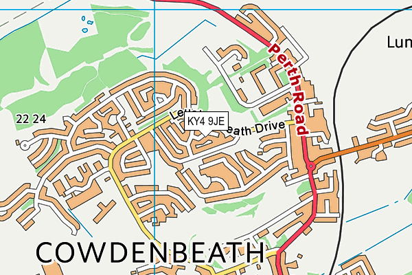 KY4 9JE map - OS VectorMap District (Ordnance Survey)