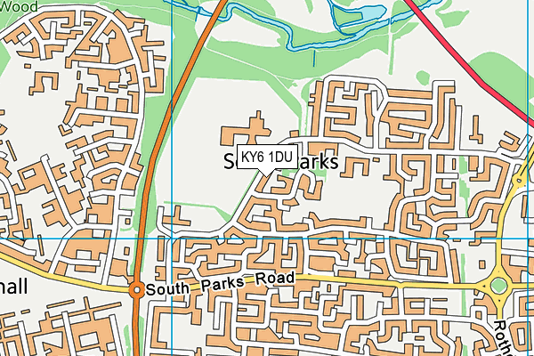 KY6 1DU map - OS VectorMap District (Ordnance Survey)