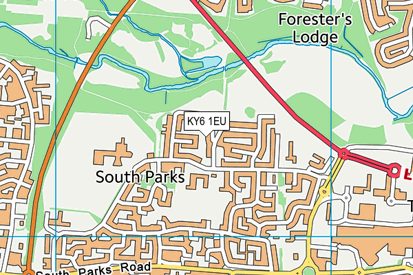 KY6 1EU map - OS VectorMap District (Ordnance Survey)