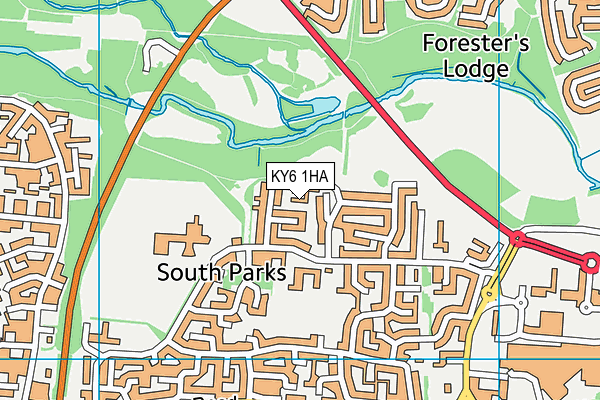 KY6 1HA map - OS VectorMap District (Ordnance Survey) KY6 1HA map - OS VectorMap District (Ordnance Survey)