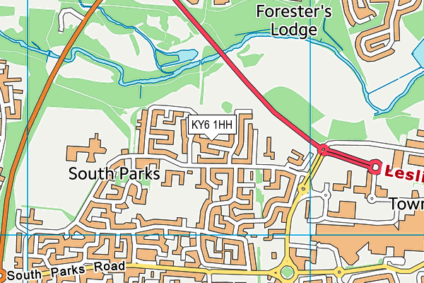 KY6 1HH map - OS VectorMap District (Ordnance Survey)