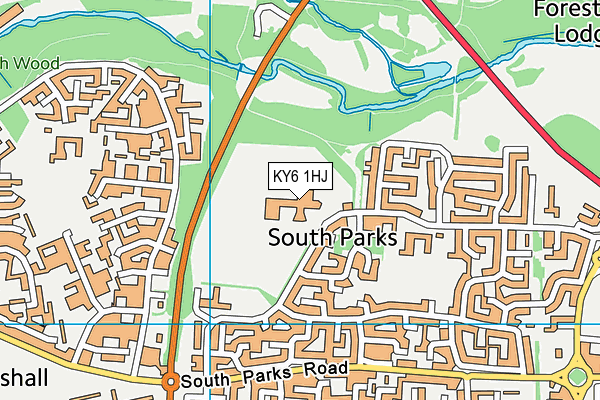 KY6 1HJ map - OS VectorMap District (Ordnance Survey)