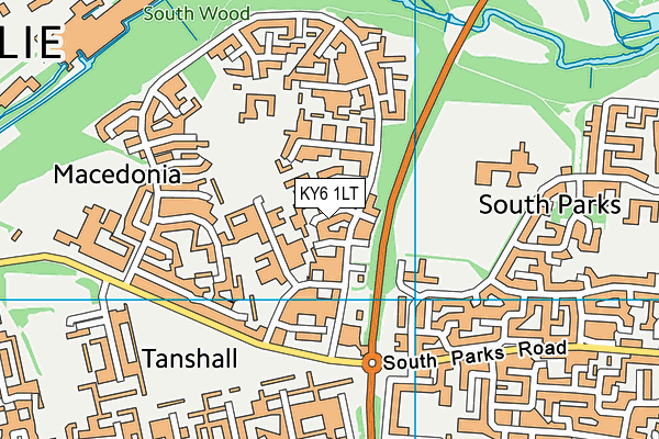KY6 1LT map - OS VectorMap District (Ordnance Survey) KY6 1LT map - OS VectorMap District (Ordnance Survey)