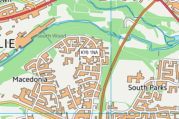 KY6 1NA map - OS VectorMap District (Ordnance Survey)