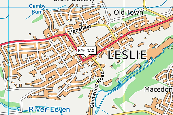 KY6 3AX map - OS VectorMap District (Ordnance Survey) KY6 3AX map - OS VectorMap District (Ordnance Survey)