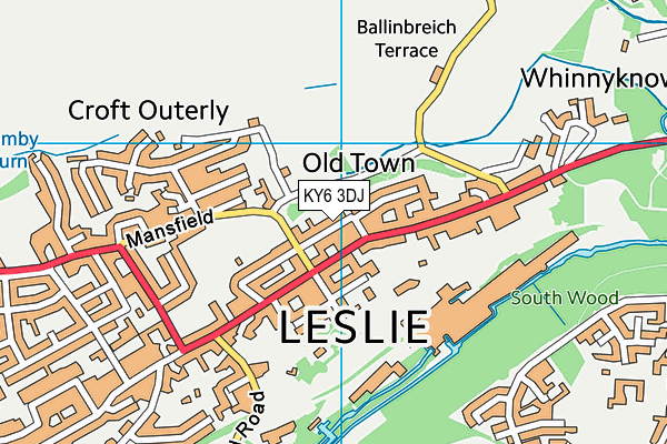 KY6 3DJ map - OS VectorMap District (Ordnance Survey) KY6 3DJ map - OS VectorMap District (Ordnance Survey)