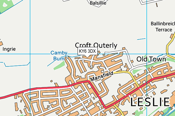 KY6 3DX map - OS VectorMap District (Ordnance Survey) KY6 3DX map - OS VectorMap District (Ordnance Survey)