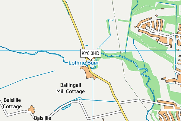 KY6 3HD map - OS VectorMap District (Ordnance Survey) KY6 3HD map - OS VectorMap District (Ordnance Survey)