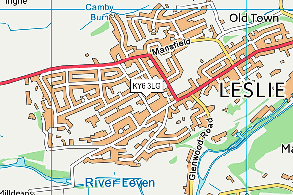 KY6 3LG map - OS VectorMap District (Ordnance Survey) KY6 3LG map - OS VectorMap District (Ordnance Survey)