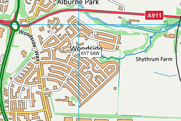 KY7 5AW map - OS VectorMap District (Ordnance Survey) KY7 5AW map - OS VectorMap District (Ordnance Survey)