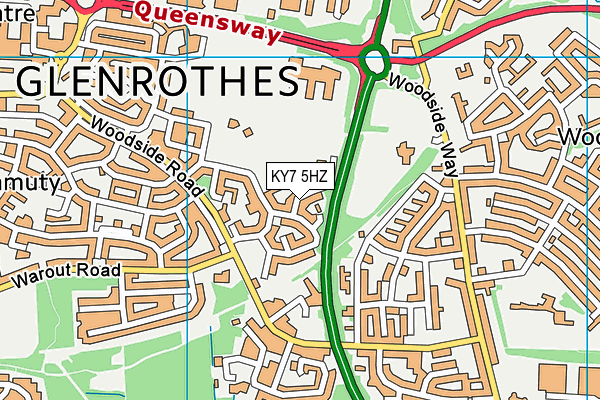 KY7 5HZ map - OS VectorMap District (Ordnance Survey)