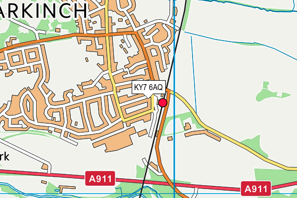 KY7 6AQ map - OS VectorMap District (Ordnance Survey)