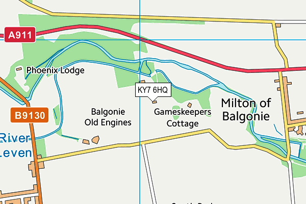 KY7 6HQ map - OS VectorMap District (Ordnance Survey)
