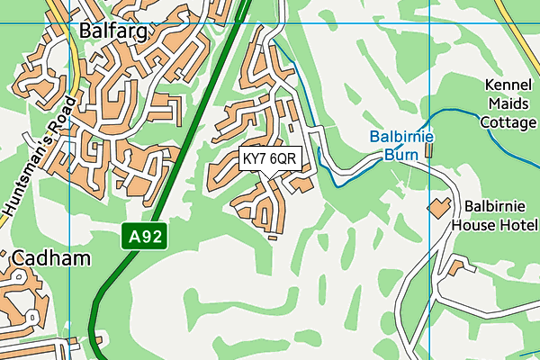 KY7 6QR map - OS VectorMap District (Ordnance Survey) KY7 6QR map - OS VectorMap District (Ordnance Survey)