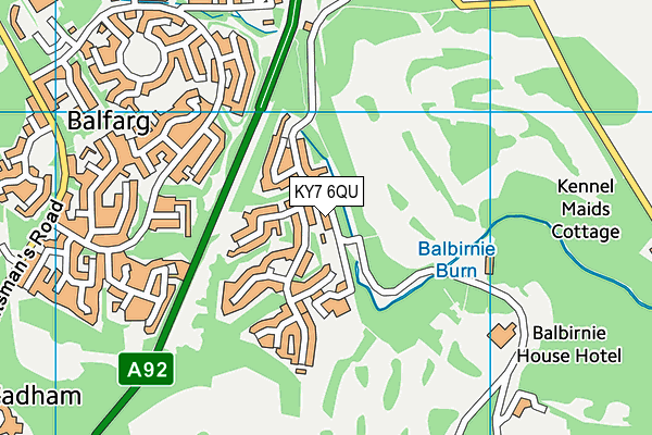 KY7 6QU map - OS VectorMap District (Ordnance Survey) KY7 6QU map - OS VectorMap District (Ordnance Survey)