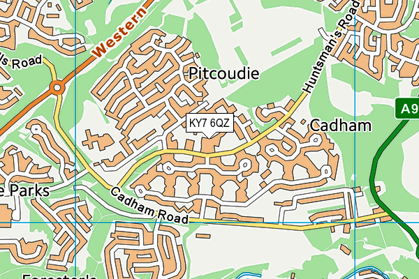 KY7 6QZ map - OS VectorMap District (Ordnance Survey) KY7 6QZ map - OS VectorMap District (Ordnance Survey)