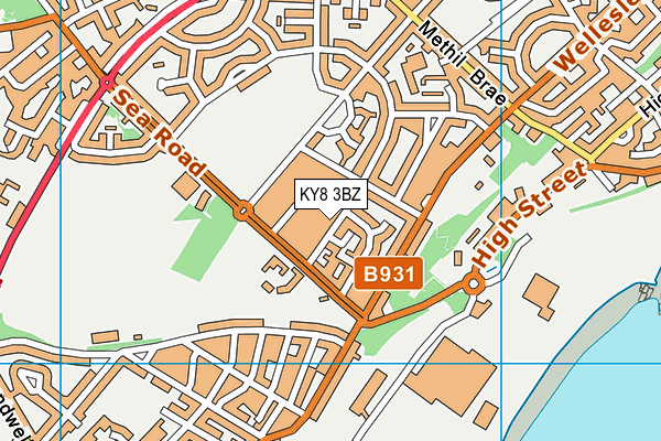 KY8 3BZ map - OS VectorMap District (Ordnance Survey) KY8 3BZ map - OS VectorMap District (Ordnance Survey)
